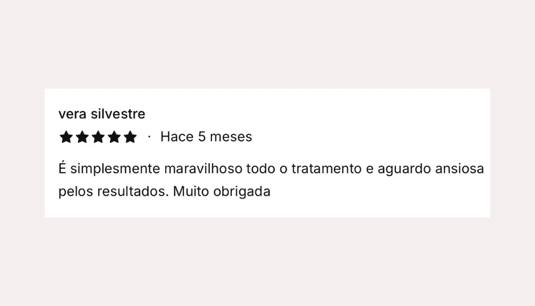 Lourdes Estetica em Cascais- Feedback