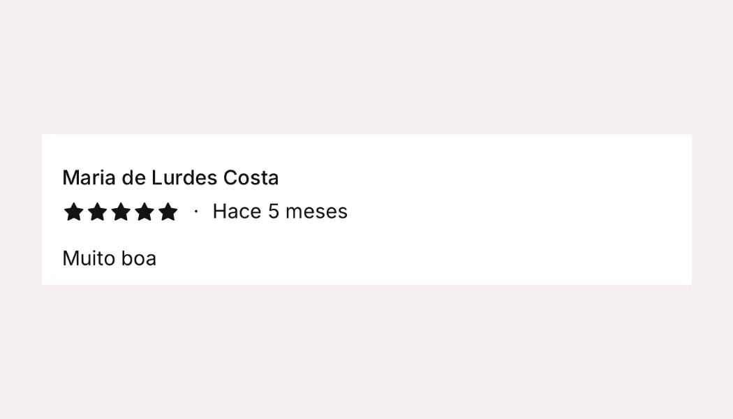 Lourdes Estetica em Cascais- Feedback