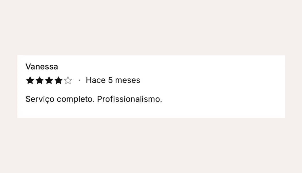 Lourdes Estetica em Cascais- Feedback
