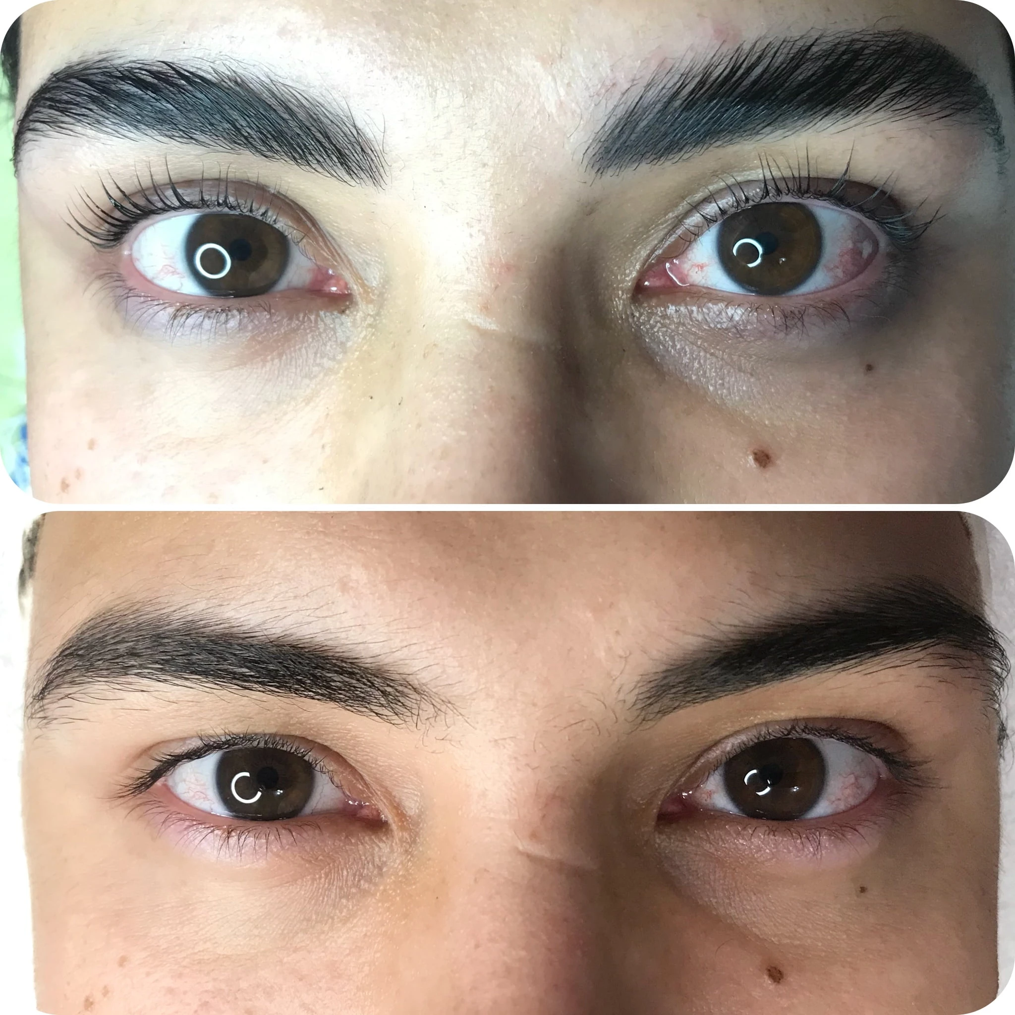 Pestanas antes e depois em Cascais - Lourdes Estética